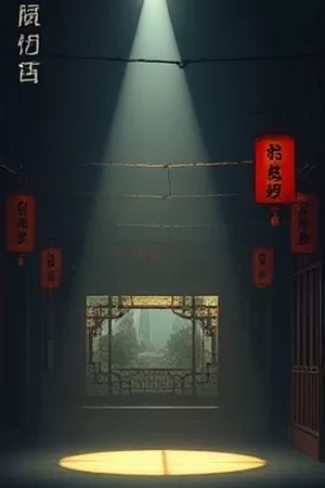悬疑剧《雾港档案》竖版封面：雨夜码头集装箱与扫过的手电光柱