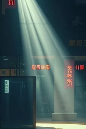 悬疑剧《巡夜人手册》竖版封面：走廊尽头晃动的值班手电
